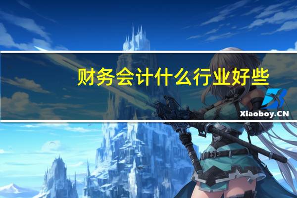 财务会计什么行业好些