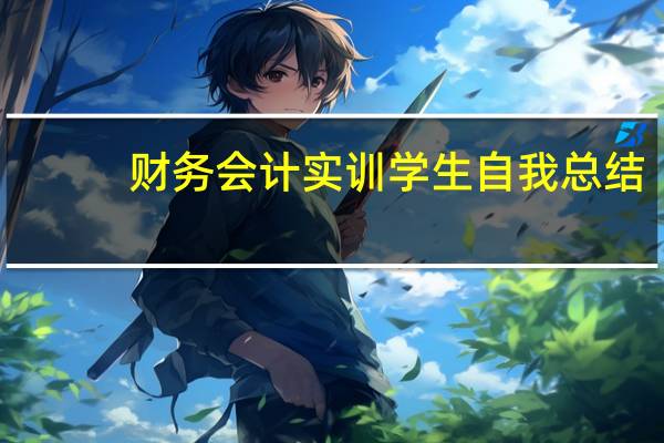 财务会计实训学生自我总结