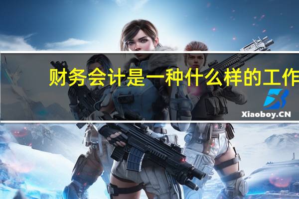 财务会计是一种什么样的工作