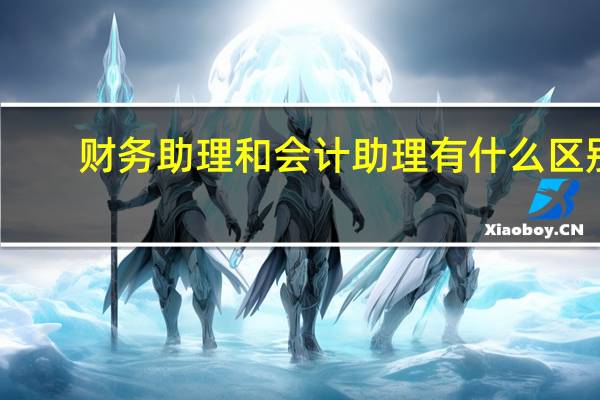 财务助理和会计助理有什么区别