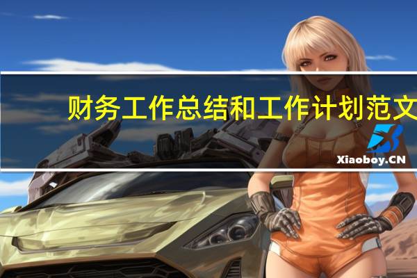财务工作总结和工作计划范文