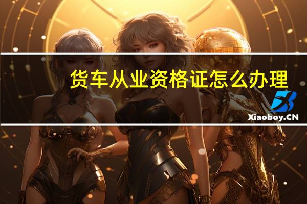 货车从业资格证怎么办理（货车从业资格证）