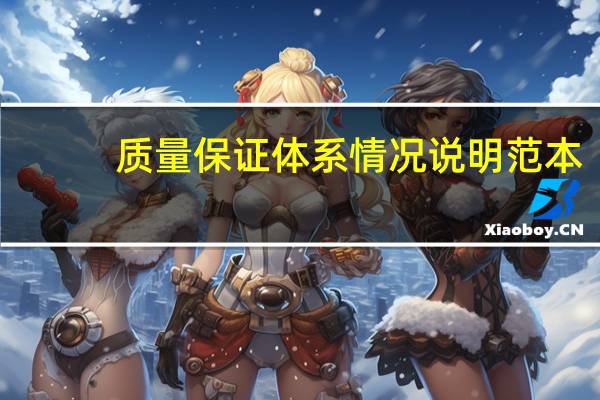 质量保证体系情况说明范本（质量保证体系）