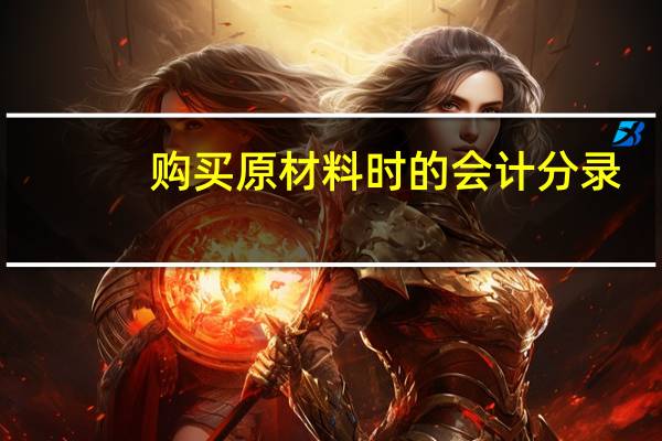 购买原材料时的会计分录