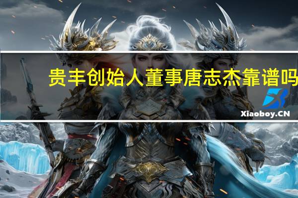 贵丰创始人董事唐志杰靠谱吗