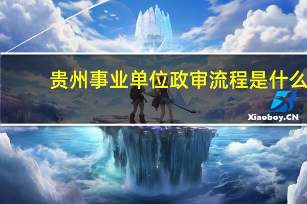 贵州事业单位政审流程是什么