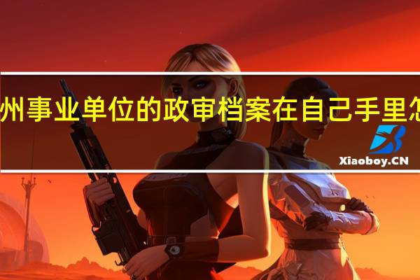 贵州事业单位的政审档案在自己手里怎么处理