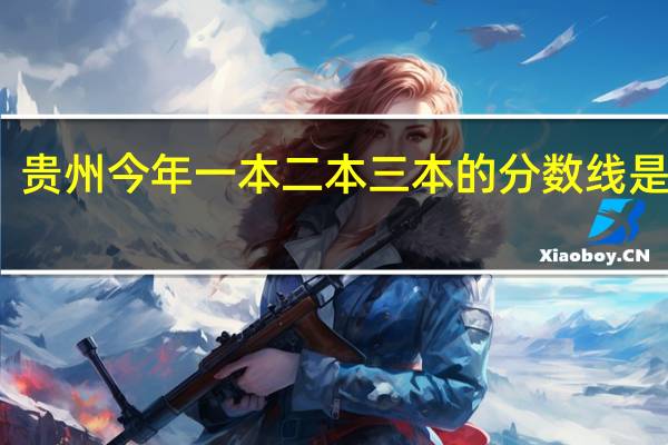 贵州今年一本二本三本的分数线是多少