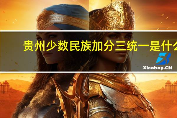 贵州少数民族加分三统一是什么