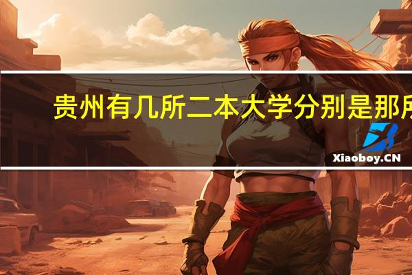 贵州有几所二本大学分别是那所