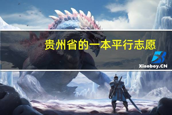 贵州省的一本平行志愿，是否有第一二志愿的差别