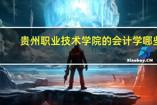 贵州职业技术学院的会计学哪些