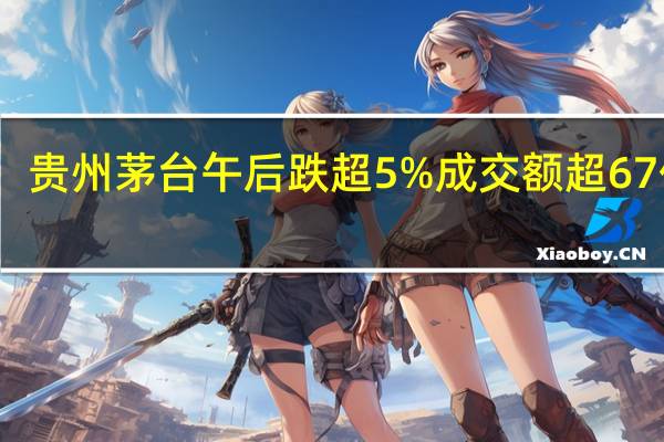 贵州茅台午后跌超5%成交额超67亿元