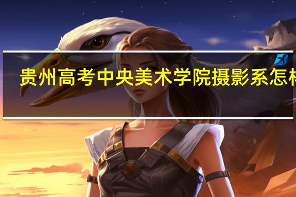 贵州高考中央美术学院摄影系怎样考
