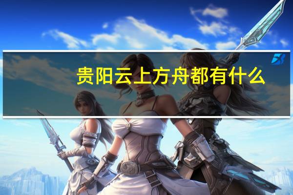 贵阳云上方舟都有什么