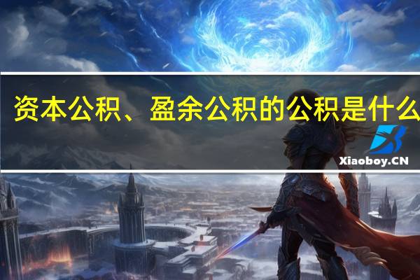 资本公积、盈余公积的公积是什么意思