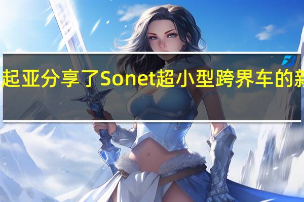 起亚分享了Sonet超小型跨界车的新图像