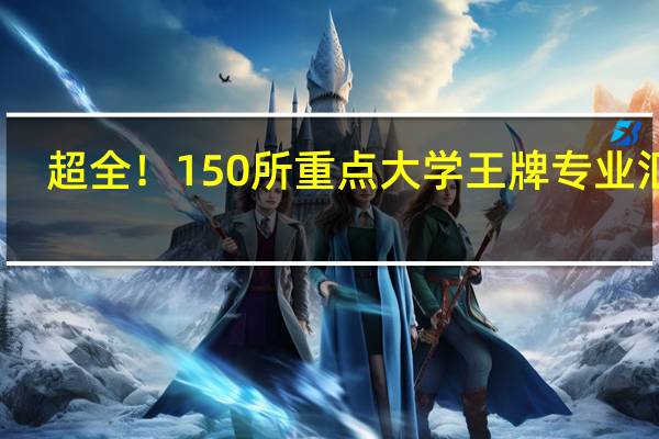 超全！150所重点大学王牌专业汇总，上好大学更要读好专业！