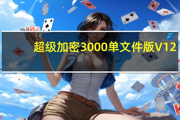 超级加密3000单文件版 V12.28.0.0 免费版（超级加密3000单文件版 V12.28.0.0 免费版功能简介）