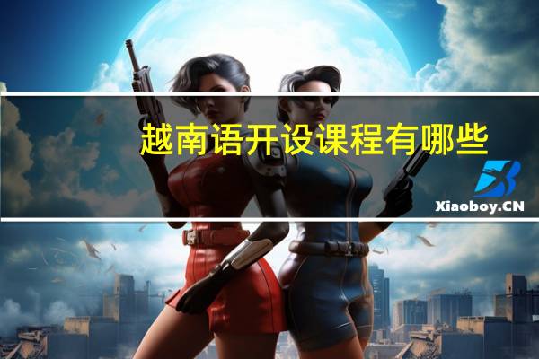 越南语开设课程有哪些