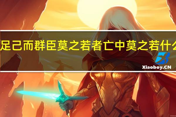 足己而群臣莫之若者亡中莫之若什么意思