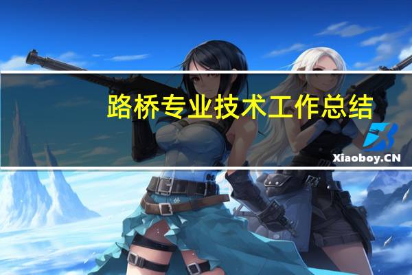 路桥专业技术工作总结
