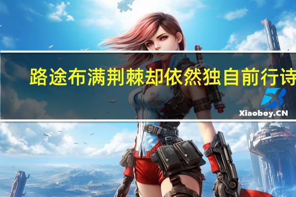 路途布满荆棘却依然独自前行诗句