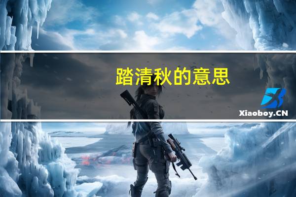 踏清秋的意思