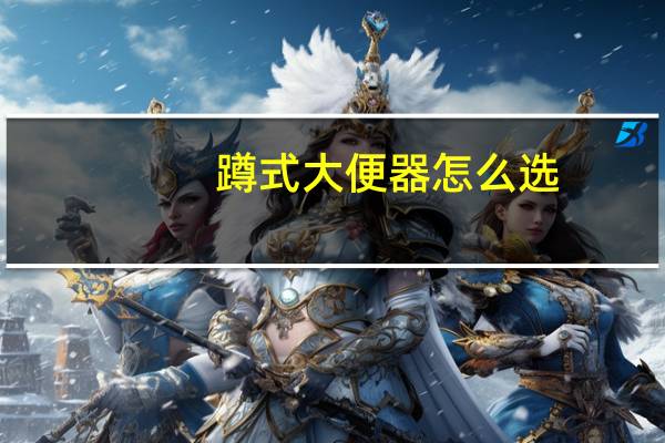 蹲式大便器怎么选
