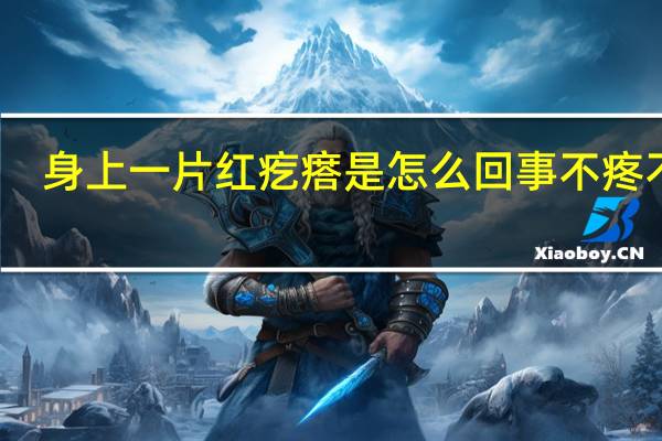 身上一片红疙瘩是怎么回事不疼不痒（身上一片红疙瘩是怎么回事）