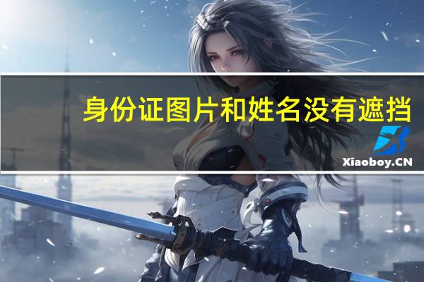 身份证图片和姓名没有遮挡（身份证图片）