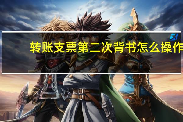 转账支票第二次背书怎么操作