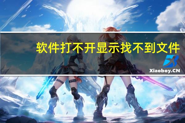 软件打不开显示找不到文件（软件打不开）