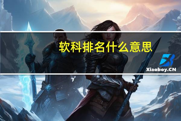 软科排名什么意思
