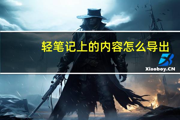 轻笔记上的内容怎么导出（轻笔记）