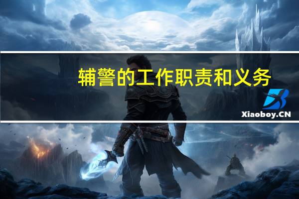 辅警的工作职责和义务