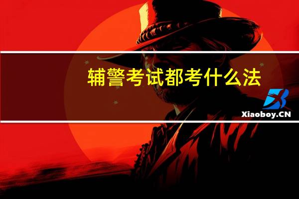 辅警考试都考什么法