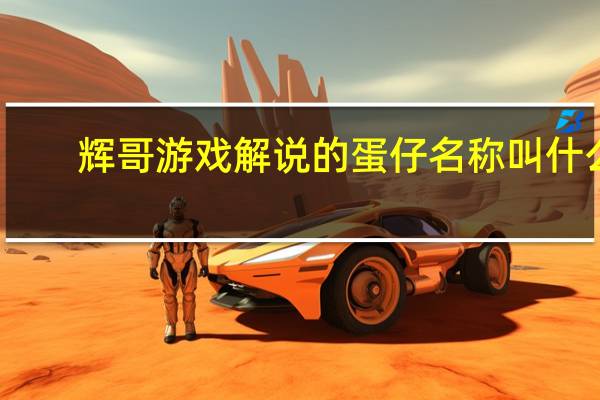 辉哥游戏解说的蛋仔名称叫什么