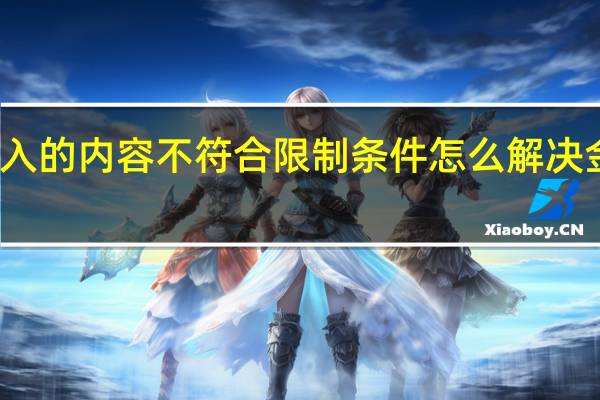 输入的内容不符合限制条件怎么解决金山文档（您输入的内容不符合限制条件怎么解决）