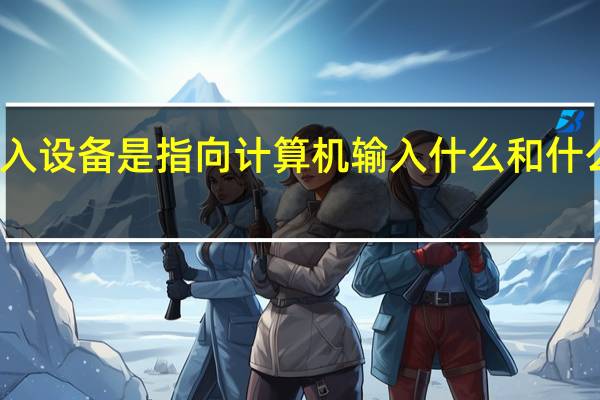 输入设备是指向计算机输入什么和什么的设备（输入设备）