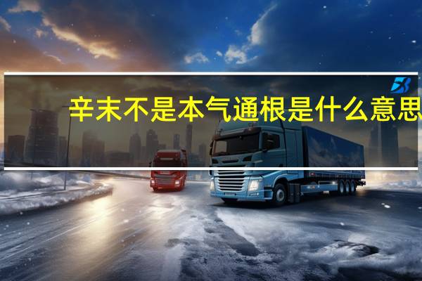 辛末不是本气通根是什么意思