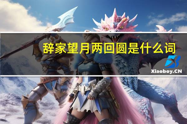 辞家望月两回圆是什么词
