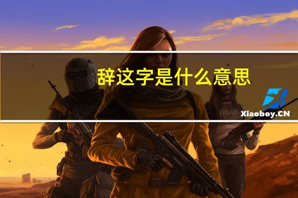 辞这字是什么意思