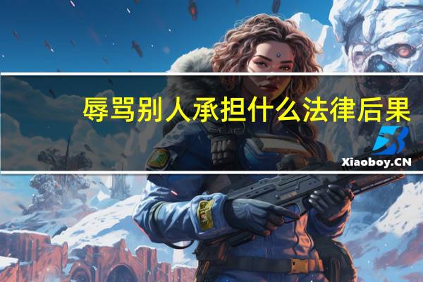 辱骂别人承担什么法律后果（辱骂）