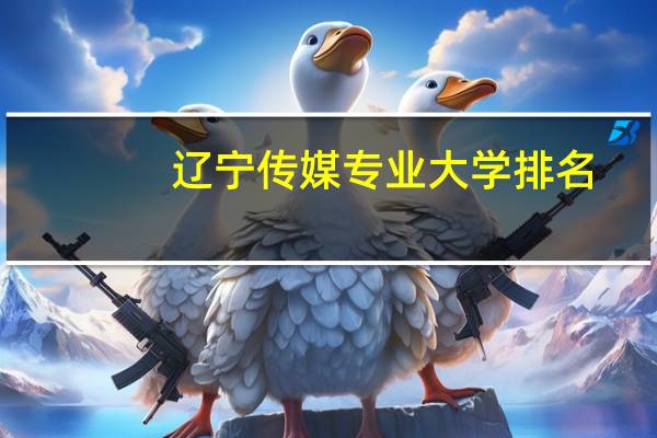 辽宁传媒专业大学排名