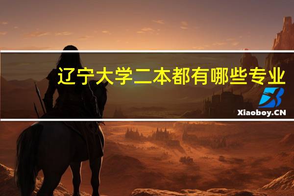 辽宁大学二本都有哪些专业