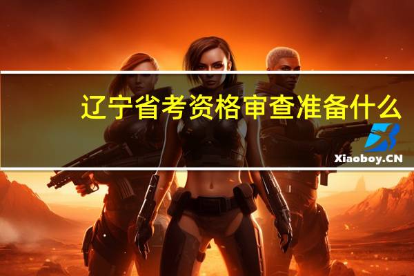 辽宁省考资格审查准备什么