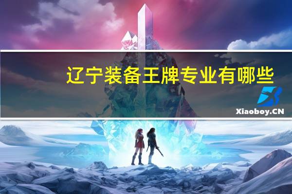 辽宁装备王牌专业有哪些