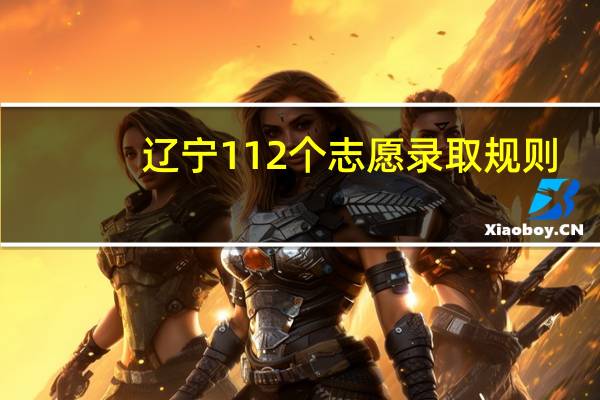 辽宁112个志愿录取规则