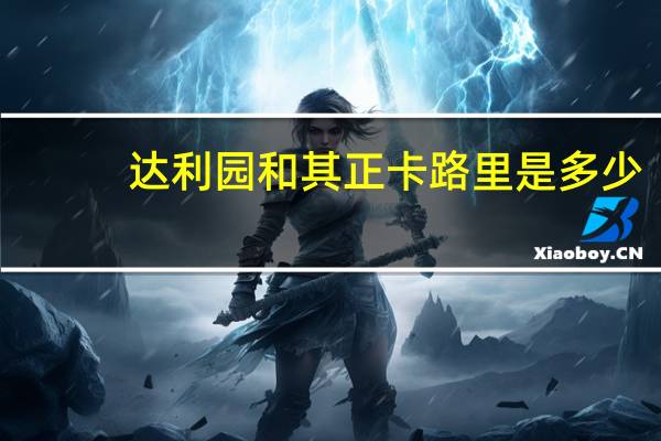 达利园 和其正卡路里是多少